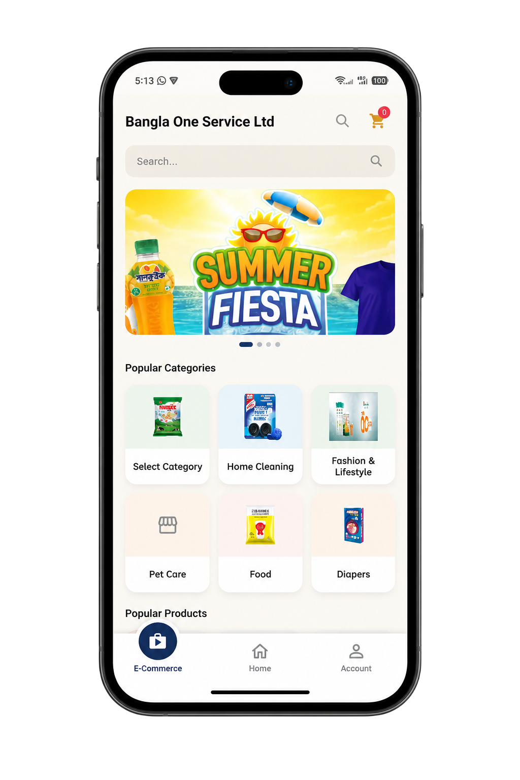 App Home Screen
