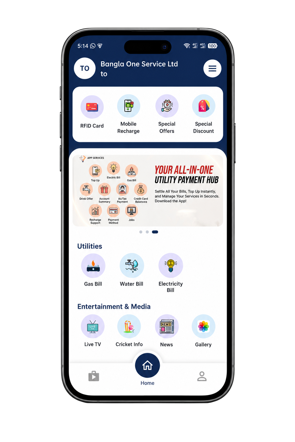 Services Screen